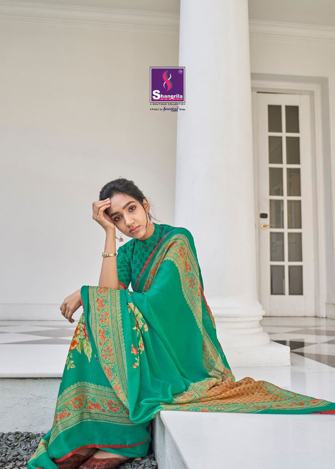 Shangrila Gehna Sober Designer Digital Print Georgette Saree Collections